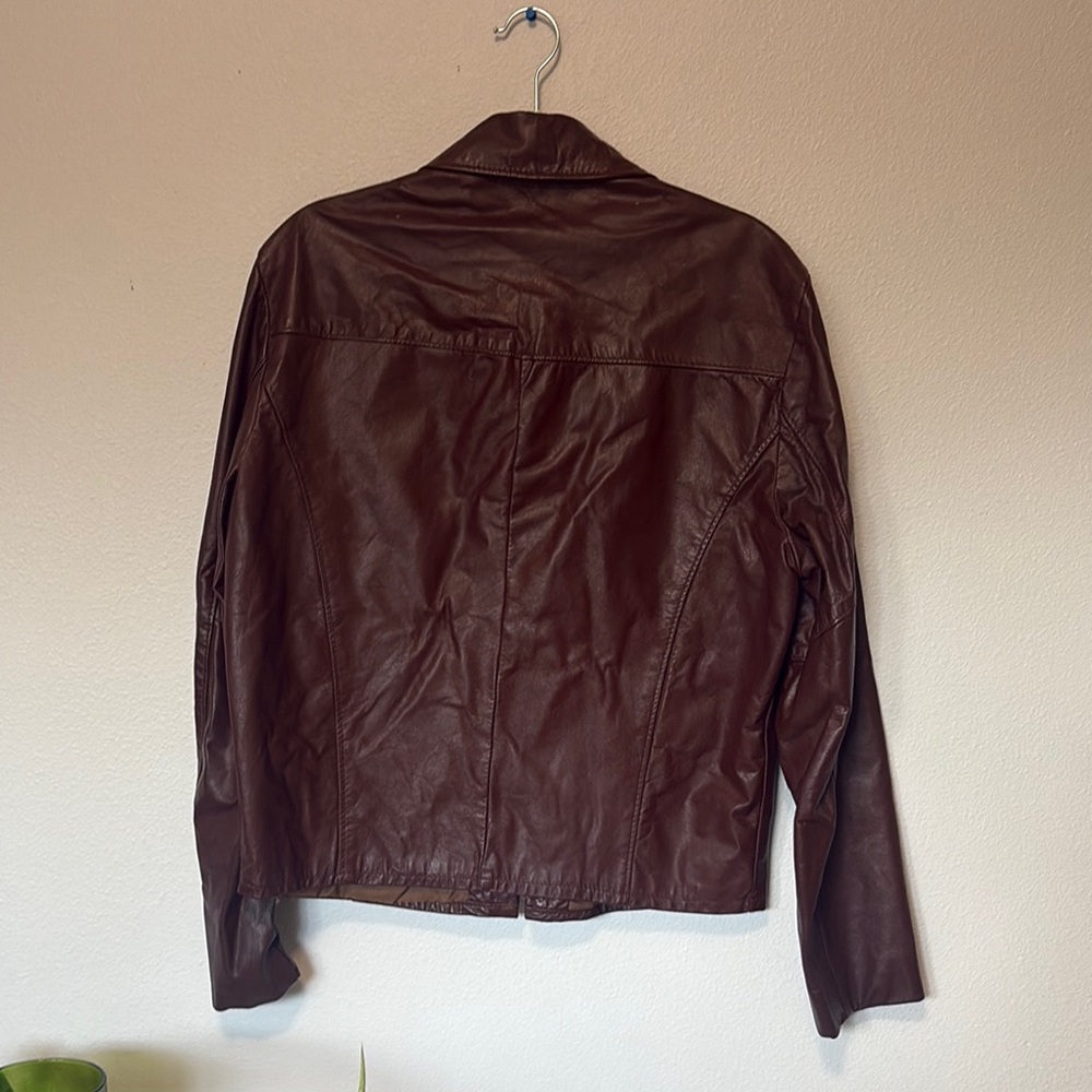 Brown Leather Jacket - Picture 3 of 6